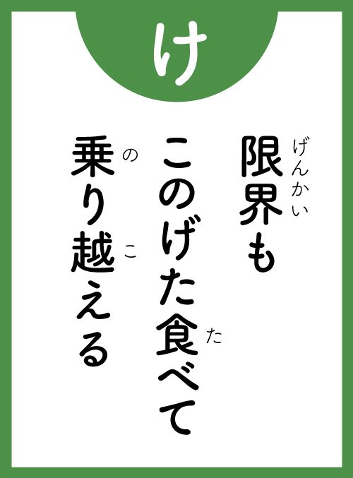 「け」の読み札